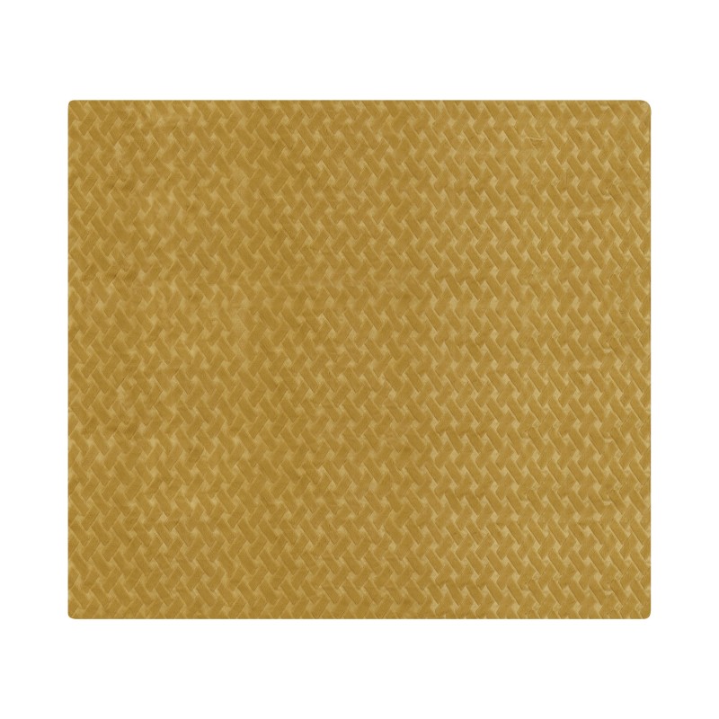 Narzuta na łóżko SITAPUR Sztuczne futro 200 x 220 cm Musztardowy