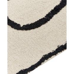 Dywan bawełniany 80 x 150 cm beżowo-czarny KONUR
