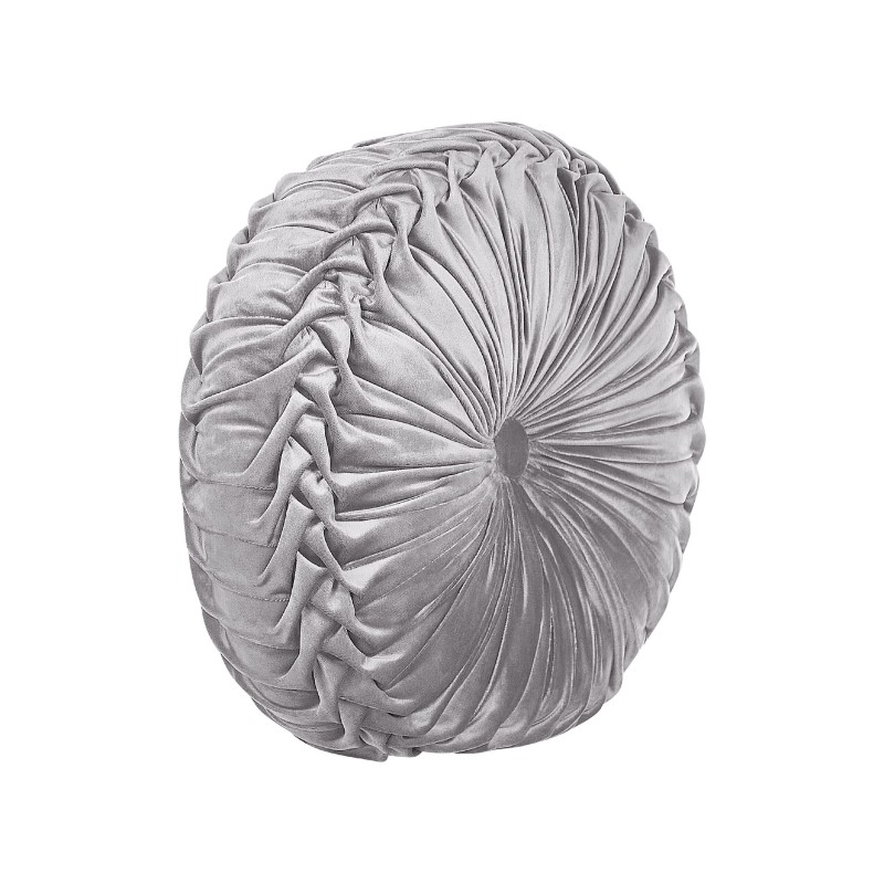 Poduszka dekoracyjna UDALA Welur 40 x 40 cm Szary Jednolity