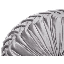 Poduszka dekoracyjna UDALA Welur 40 x 40 cm Szary Jednolity