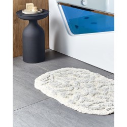 Dywanik łazienkowy bawełniany 60 x 90 cm szary DERIK