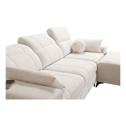 The Ballagio I corner sofa with a sleeping function made from Plecionka fabric, Spring 1110 - beauty and functionality in one!