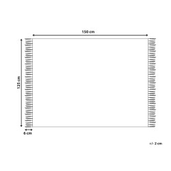 Koc MITYAL Bawełna 125 x 150 cm Beżowoszary
