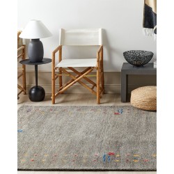 Dywan wełniany gabbeh 160 x 230 cm szary SEYMEN