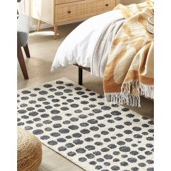 Dywan wełniany 80 x 150 cm beżowo-czarny HAVRAN