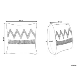 Poduszka dekoracyjna EYTELIA Bawełna 45 x 45 cm Niebieski Wzór geometryczny