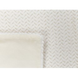 Narzuta na łóżko SURMI Sztuczne futro 150 x 200 cm Złamana biel