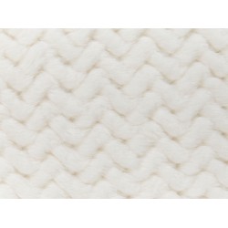 Narzuta na łóżko SURMI Sztuczne futro 150 x 200 cm Złamana biel