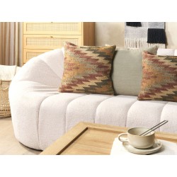 Poduszka dekoracyjna DEEPOR Juta 45 x 45 cm Kolorowy Wzór orientalny