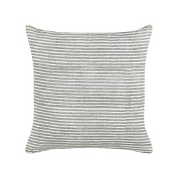 Zestaw 2 poduszek dekoracyjnych KANPAS Len 50 x 50 cm Szary W paski
