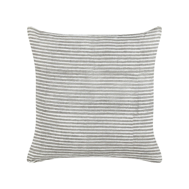 Zestaw 2 poduszek dekoracyjnych KANPAS Len 50 x 50 cm Szary W paski