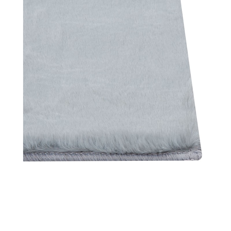 Dywan sztuczne futro królika 80 x 150 cm miętowy szary MIRPUR