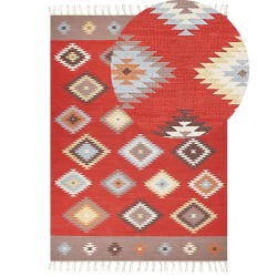 Dywan bawełniany kilim 200 x 300 cm wielokolorowy LORUT