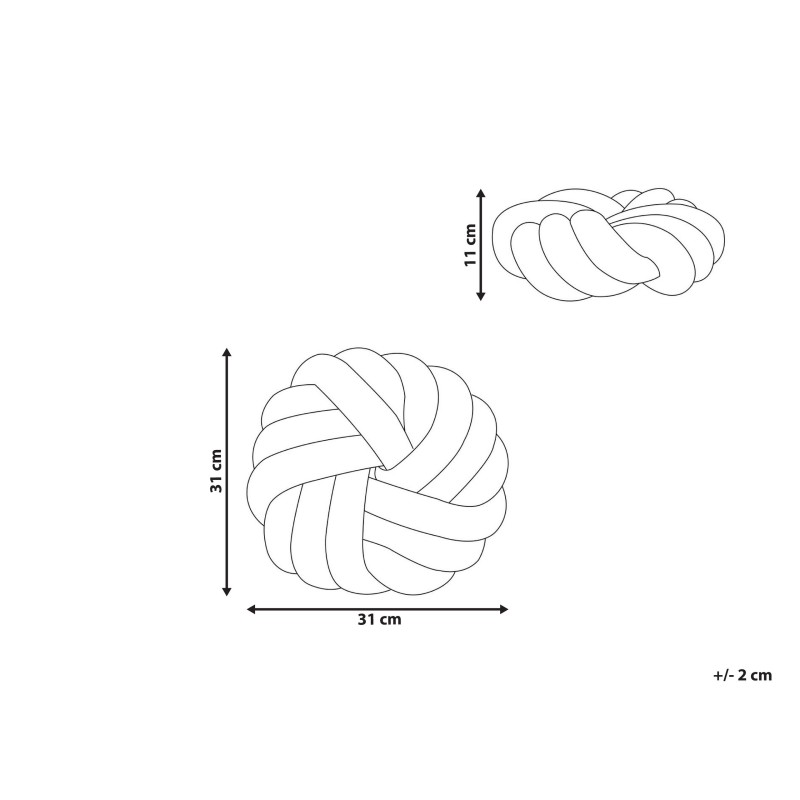 Poduszka dekoracyjna AKOLA Boucle 31 x 31 cm Musztardowy Jednolity