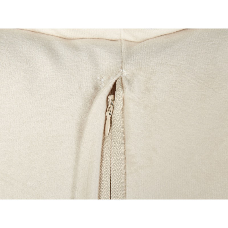 Zestaw 2 poduszek dekoracyjnych SENECIA Boucle 45 x 45 cm Jasnobeżowy Jednolity