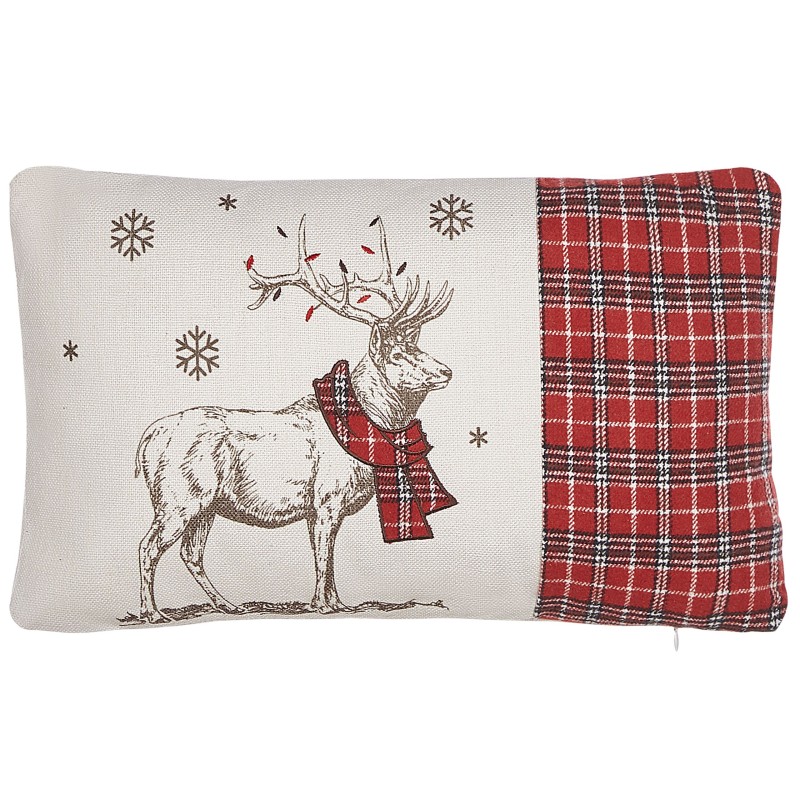 Zestaw 2 poduszek dekoracyjnych SVEN 30 x 50 cm Czerwony Wzór świąteczny