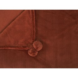 Koc SAITLER 200 x 220 cm Złoty brąz