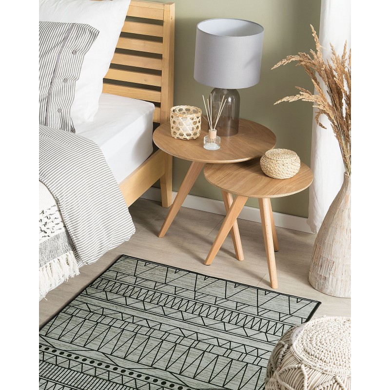 Dywan 80 x 150 cm czarno-szary KEBAN