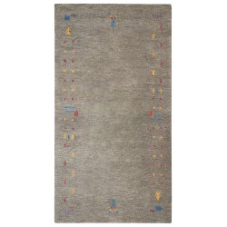 Dywan wełniany gabbeh 80 x 150 cm szary SEYMEN