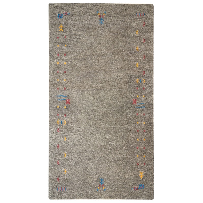 Dywan wełniany gabbeh 80 x 150 cm szary SEYMEN