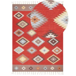 Dywan bawełniany kilim 160 x 230 cm wielokolorowy LORUT