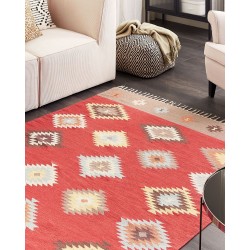 Dywan bawełniany kilim 160 x 230 cm wielokolorowy LORUT