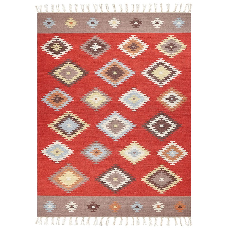 Dywan bawełniany kilim 160 x 230 cm wielokolorowy LORUT