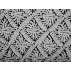 Poduszka dekoracyjna KIZKALESI Bawełna 45 x 40 cm Szary Wzór geometryczny