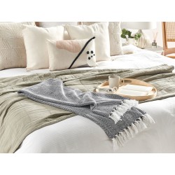 Koc TANGIER Bawełna 130 x 160 cm Czarny