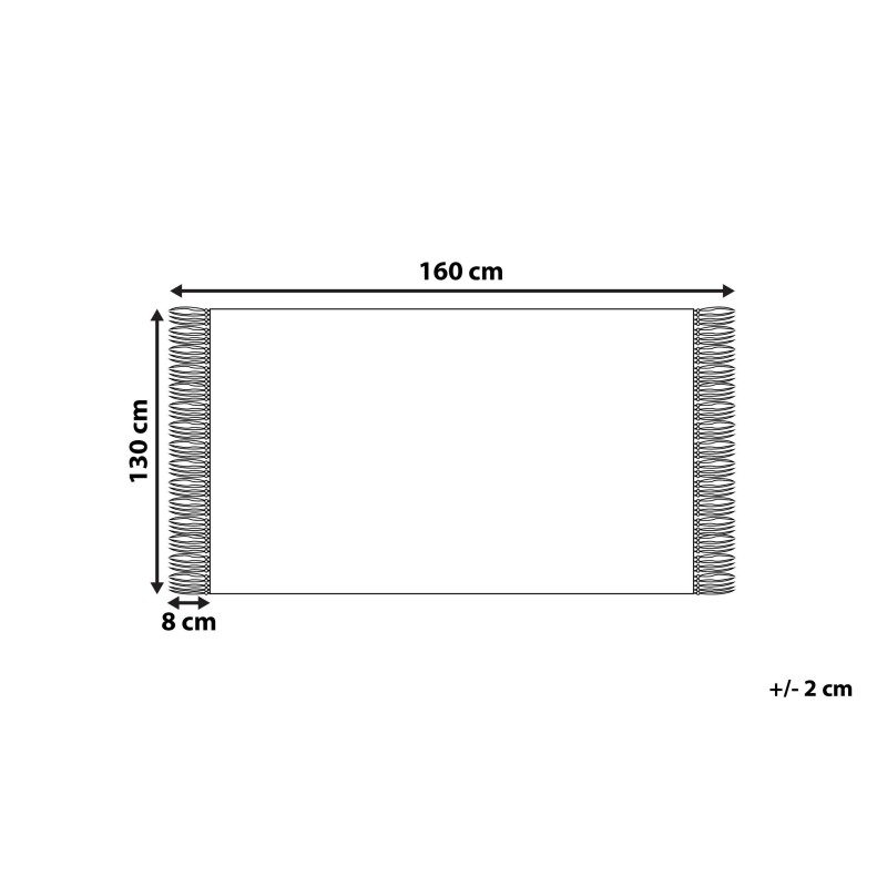 Koc TANGIER Bawełna 130 x 160 cm Czarny