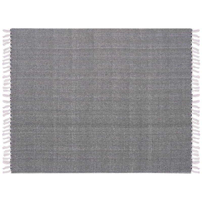 Koc TANGIER Bawełna 130 x 160 cm Czarny