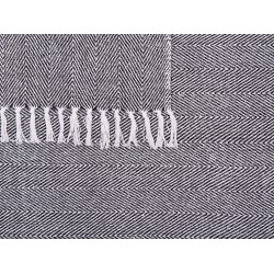 Koc TANGIER Bawełna 130 x 160 cm Czarny