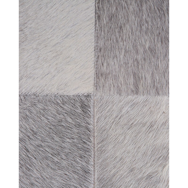 Dywan patchwork skórzany 160 x 230 cm szary ALACAM