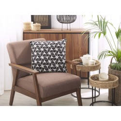 Zestaw 2 poduszek dekoracyjnych ANDIRIN Bawełna 45 x 45 cm Czarny Wzór geometryczny