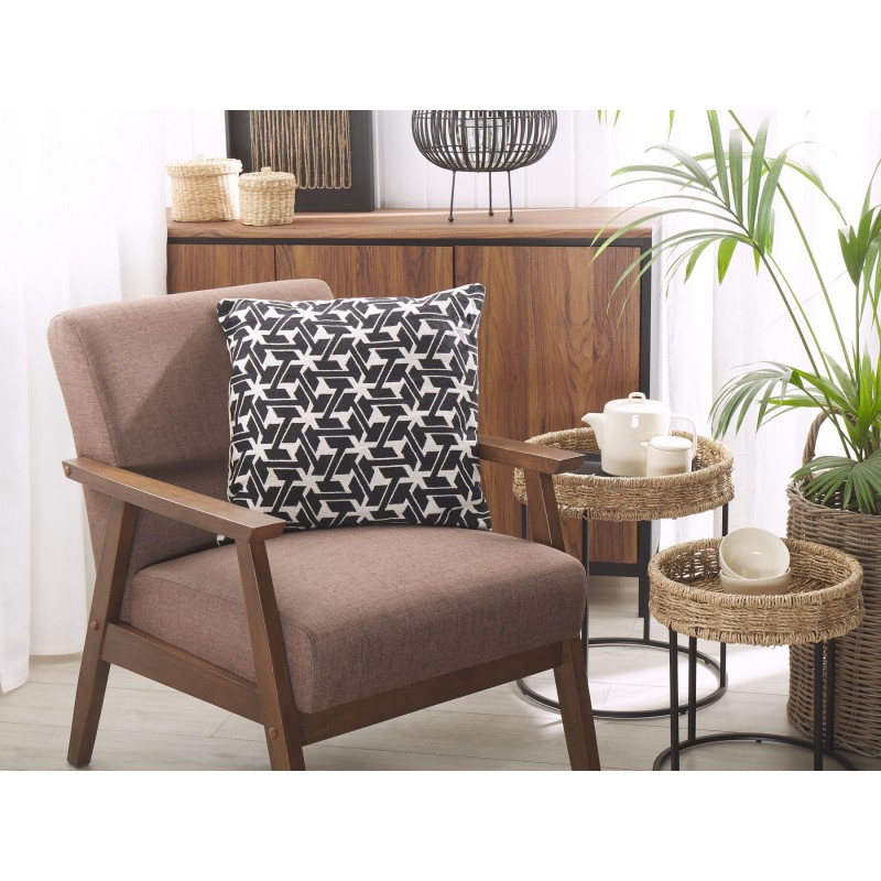 Zestaw 2 poduszek dekoracyjnych ANDIRIN Bawełna 45 x 45 cm Czarny Wzór geometryczny