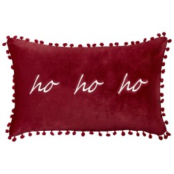 Zestaw 2 poduszek dekoracyjnych MOCHI Welur 30 x 50 cm Czerwony Wzór świąteczny