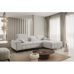 ¡Sofá esquinero Ballagio I con función de cama en tela Plecionka, Spring 1104 - belleza y funcionalidad en uno!