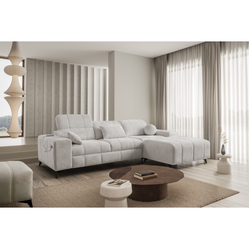 Ecksofa Ballagio I mit Schlaffunktion aus dem Stoff Plecionka, Spring 1104 - Schönheit und Funktionalität in einem!