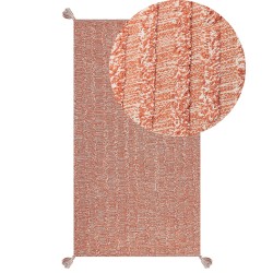 Dywan bawełniany 80 x 150 cm pomarańczowy MUGLA