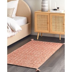 Dywan bawełniany 80 x 150 cm pomarańczowy MUGLA