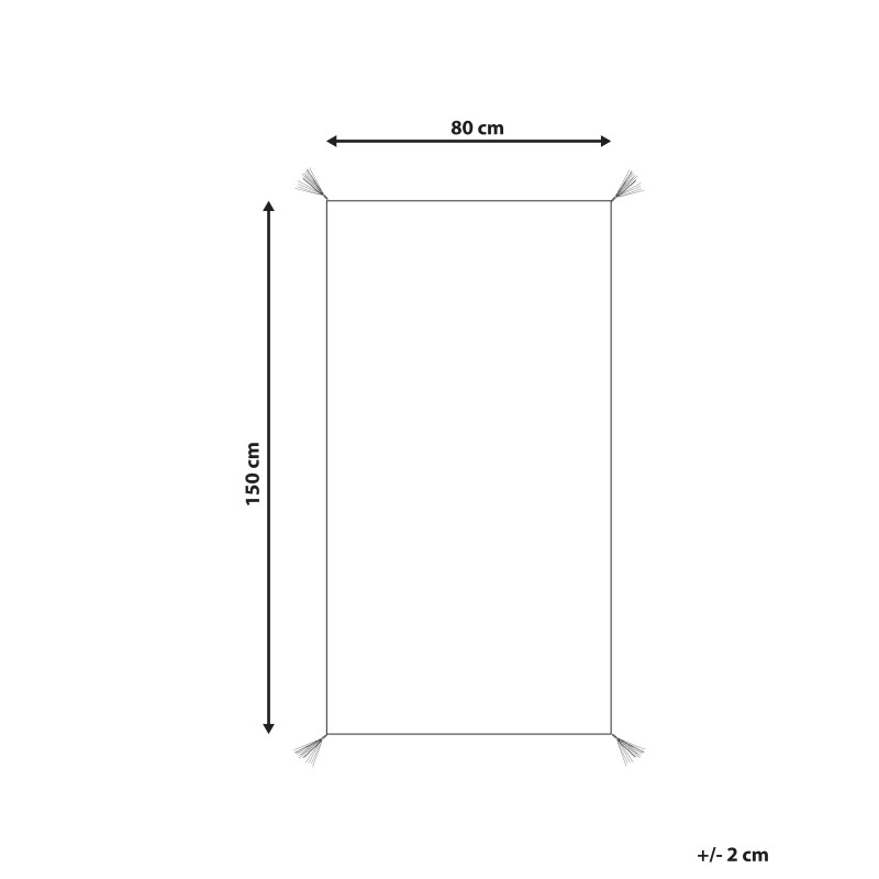 Dywan bawełniany 80 x 150 cm pomarańczowy MUGLA
