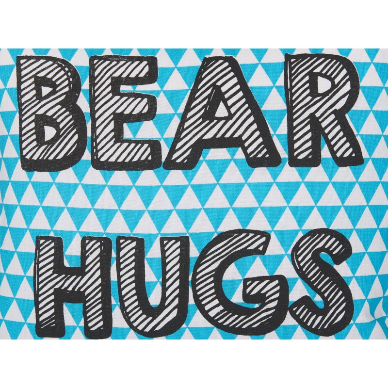 2 bawełniane poduszki dla dzieci z nadrukiem 40 x 40 cm niebieskie RADZKOT