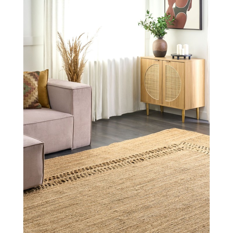 Dywan z juty 300 x 400 cm beżowy YENIKOY