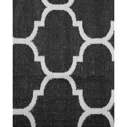 Dywan zewnętrzny dwustronny 140 x 200 cm czarno-biały ALADANA