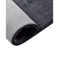 Dywan sztuczne futro królika 160 x 230 cm czarny MIRPUR