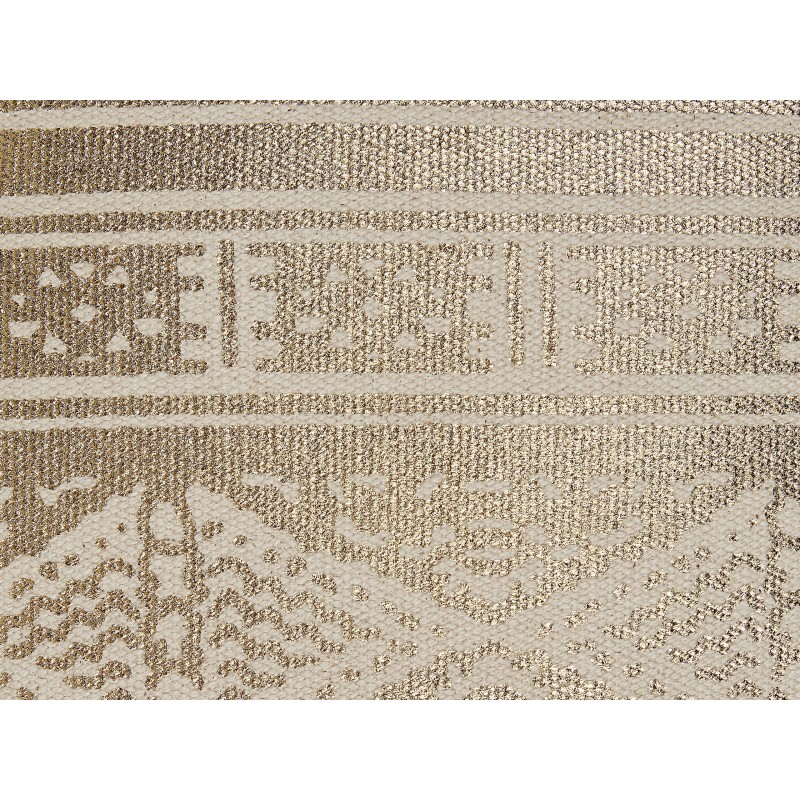 Zestaw 2 poduszek dekoracyjnych OUJDA Bawełna 50 x 50 cm Złoty Wzór geometryczny