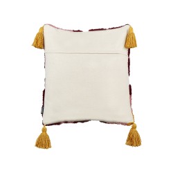 2 bawełniane poduszki dekoracyjne tuftowane z frędzlami 45 x 45 cm wielokolorowe LORALAI