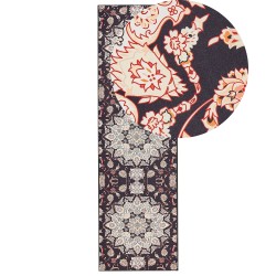 Dywan 60 x 200 cm czarno-beżowy ARITAS