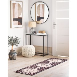 Dywan 60 x 200 cm czarno-beżowy ARITAS