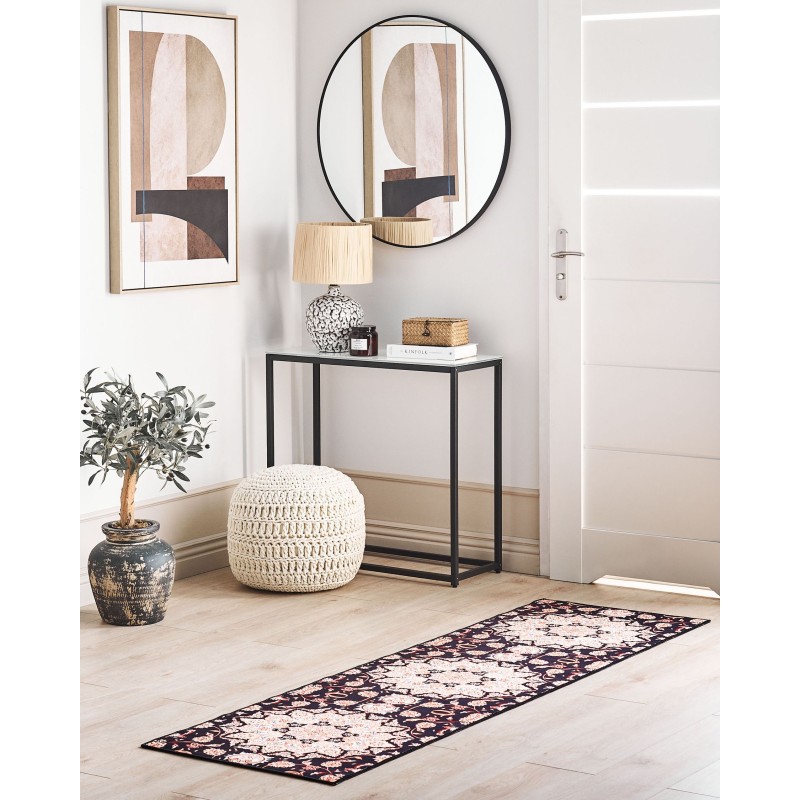 Dywan 60 x 200 cm czarno-beżowy ARITAS